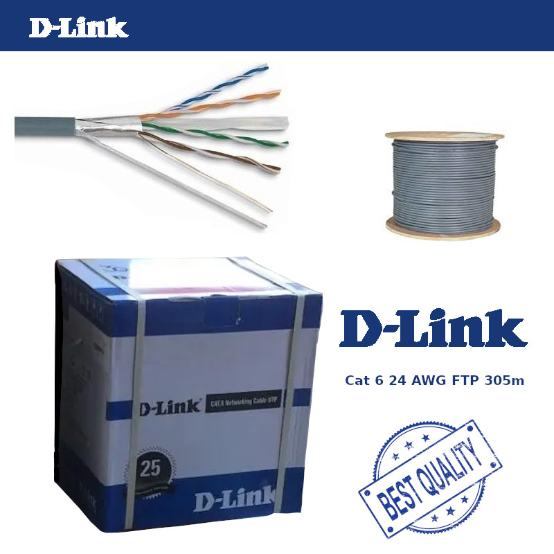 CABLE RESEAU D-LINK FTP CAT 6 FAUTP 4*2*24AWG PAR METRE
